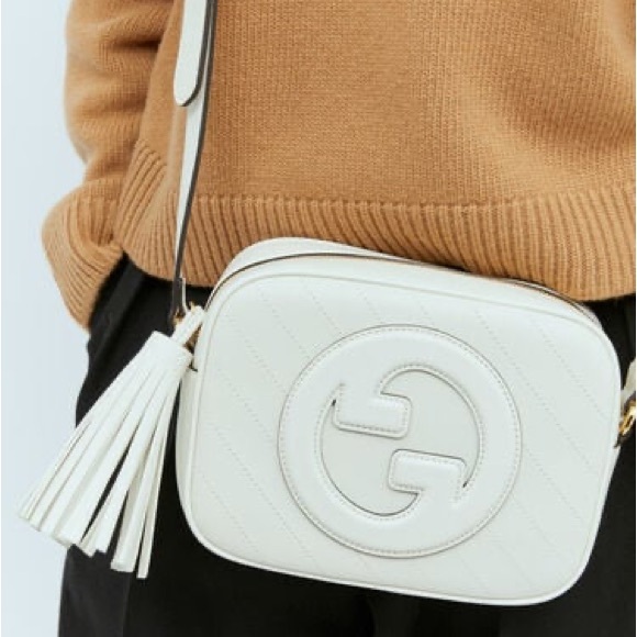 Gucci Handbags - Gucci Winter White Cream Leather Crossbody Bag with Tassel